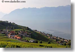 europe, horizontal, lakes, montreaux, switzerland, towns, villette, vineyards, photograph