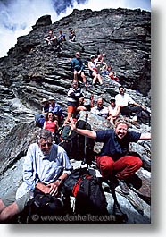 europe, groups, hikers, people, switzerland, vertical, photograph