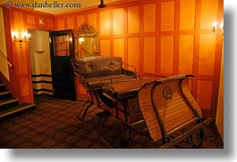 europe, horizontal, meyers hotel, sleigh, switzerland, wengen, wooden, photograph