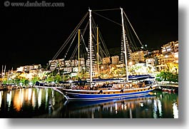boats, cevri hasan, europe, gulet, horizontal, long exposure, nite, schooner, turkeys, photograph
