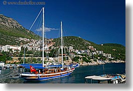 boats, cevri hasan, europe, gulet, horizontal, schooner, sunny, turkeys, photograph