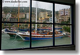 boats, cevri hasan, europe, finike, gulet, harbor, horizontal, schooner, turkeys, windows, photograph