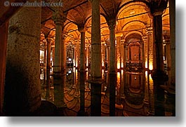 arches, basilica cistern, europe, horizontal, istanbul, long exposure, pillars, stones, turkeys, photograph