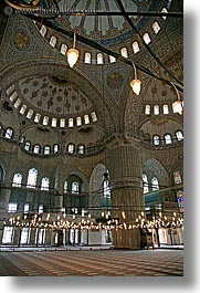 bigview, blue mosque, europe, interiors, istanbul, mosques, religious, turkeys, vertical, photograph