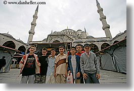 blue mosque, boys, childrens, europe, horizontal, istanbul, minaret, mosques, religious, turkeys, turkish, photograph