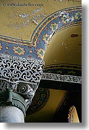 ancient, europe, frescos, hagia sophia church, istanbul, turkeys, vertical, photograph