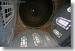 ceilings, europe, horizontal, istanbul, tiled, topkapi palace, turkeys, walls, photograph