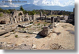 architectural ruins, europe, horizontal, kalkan, mosaics, roman, turkeys, photograph