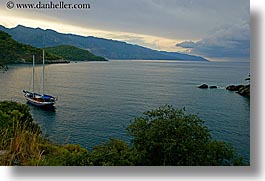 bay, boats, europe, horizontal, ocean, ocean scenics, sailboats, turkeys, photograph