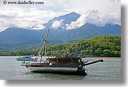 boats, europe, horizontal, ocean, phaselis, sinking, turkeys, photograph