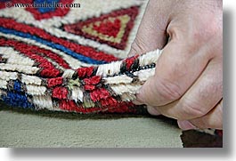 europe, examining, horizontal, rugs, turkeys, turkmen rugs, photograph