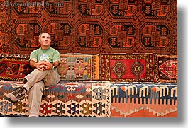 europe, horizontal, mahmut, men, relaxing, rugs, turkeys, turkmen rugs, photograph