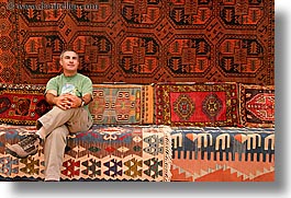 europe, horizontal, mahmut, men, relaxing, rugs, turkeys, turkmen rugs, photograph