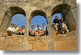 arches, architectural ruins, europe, groups, horizontal, people, tourists, tours, turkeys, windows, photograph
