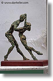 argentina, arts, buenos aires, la boca, latin america, statues, tango, vertical, photograph