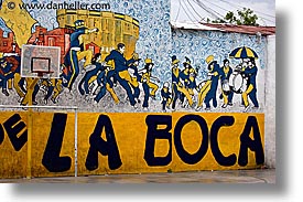 argentina, boca, buenos aires, horizontal, la boca, latin america, murals, painted town, photograph