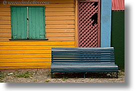 argentina, buenos aires, courtyard, horizontal, la boca, latin america, painted, painted town, photograph