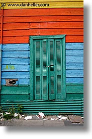 argentina, buenos aires, la boca, latin america, painted, painted town, vertical, walls, photograph