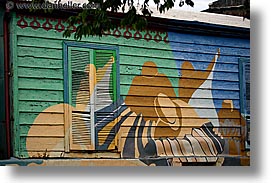 argentina, buenos aires, horizontal, la boca, latin america, painted, painted town, walls, photograph