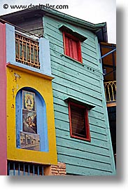 argentina, buenos aires, la boca, latin america, painted, painted town, vertical, walls, photograph