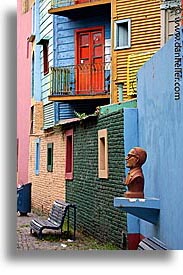 argentina, buenos aires, la boca, latin america, painted, painted town, vertical, walls, photograph