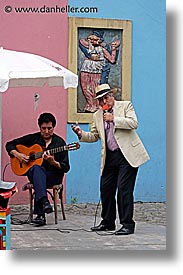 argentina, buenos aires, la boca, latin america, people, singers, tango, tango dancers, vertical, photograph