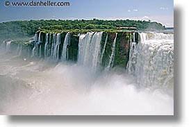 argentina, brazilian, falls, horizontal, iguazu, latin america, side, water, waterfalls, photograph