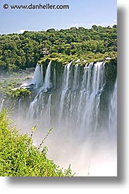 argentina, brazilian, falls, iguazu, latin america, side, slow exposure, vertical, water, waterfalls, photograph