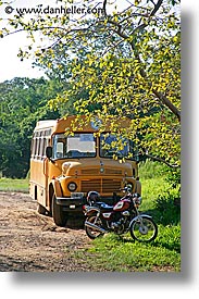 argentina, bus, iguazu, latin america, motorcycles, vertical, photograph