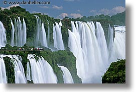 argentina, horizontal, iguazu, latin america, platforms, slow exposure, viewing, water, waterfalls, photograph