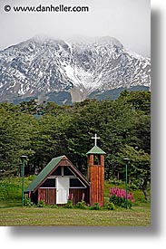 argentina, churches, latin america, small, ushuaia, vertical, photograph
