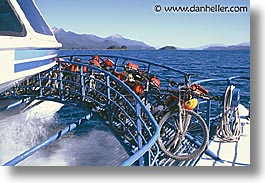 argentina, bicycles, boats, chile, horizontal, lakes, latin america, patagonia, photograph