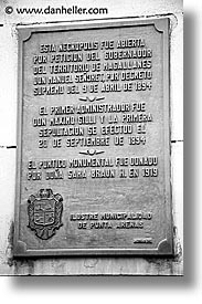 chile, graveyard, latin america, punta arenas, signs, vertical, photograph