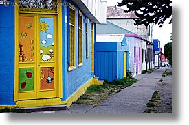 chile, horizontal, houses, kindergarten, latin america, punta arenas, photograph