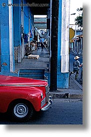 caribbean, cars, cuba, grille, havana, island nation, islands, latin america, red, south america, vertical, photograph
