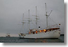 boats, ecuador, equator, eve, evening, galapagos, galapagos islands, heritage, horizontal, islands, latin america, ocean, pacific ocean, south pacific, water, photograph