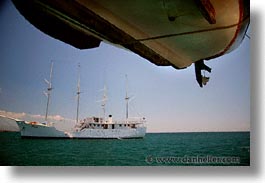 boats, ecuador, equator, galapagos, galapagos islands, heritage, horizontal, islands, latin america, ocean, pacific ocean, south pacific, under, water, photograph