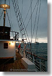 boats, ecuador, equator, galapagos, galapagos islands, islands, latin america, ocean, pacific ocean, sagitta, south pacific, vertical, water, photograph