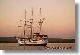 afloat, boats, ecuador, equator, galapagos, galapagos islands, horizontal, islands, latin america, ocean, pacific ocean, sagitta, sails down, south pacific, water, photograph