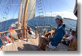 boats, ecuador, equator, fisheye lens, galapagos, galapagos islands, horizontal, islands, latin america, ocean, pacific ocean, sagitta, sails, sails up, south pacific, water, photograph