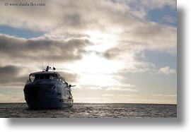 boats, ecuador, equator, galapagos islands, horizontal, large, latin america, miscellaneous, ships, sunsets, photograph