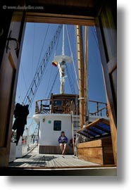 boats, ecuador, equator, galapagos islands, latin america, sagitta, vertical, photograph