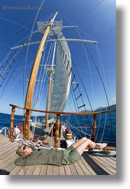 boats, ecuador, equator, galapagos islands, latin america, sagitta, sails, sails up, vertical, photograph