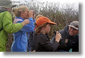 baseball cap, ecuador, equator, galapagos islands, horizontal, jacks, latin america, natural habitat, people, tourists, viewing, viewing wildlife, wildlife, photograph