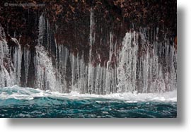 cliffs, ecuador, equator, galapagos islands, horizontal, latin america, little, santa cruz, waterfalls, photograph