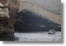 cliffs, ecuador, equator, galapagos islands, horizontal, latin america, raft, santa cruz, tourists, photograph