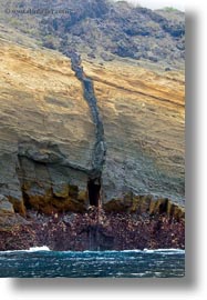 cliffs, dike, ecuador, equator, galapagos islands, latin america, santa cruz, vertical, volcanic, photograph