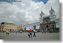 buildings, ecuador, equator, horizontal, iglesia, latin america, quito, san francisco, photograph