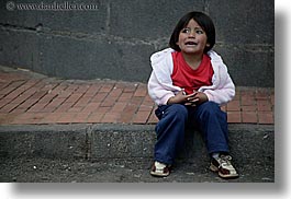 childrens, curb, ecuador, equator, girls, horizontal, latin america, quito, photograph