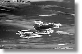 black and white, clouds, horizontal, latin america, lenticular, patagonia, photograph